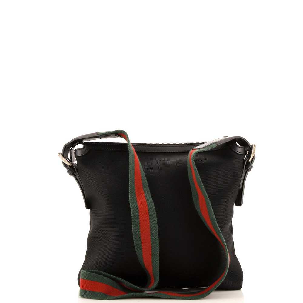 GUCCI Web Strap Flat Messenger Bag Techno Canvas … - image 3