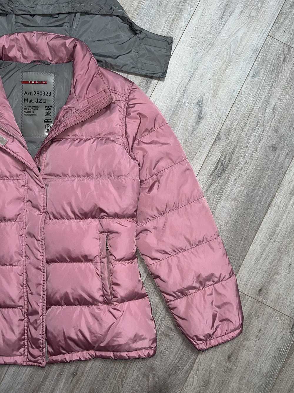 Prada PRADA MILANO Down Jacket Puffer Pink Nylon … - image 6