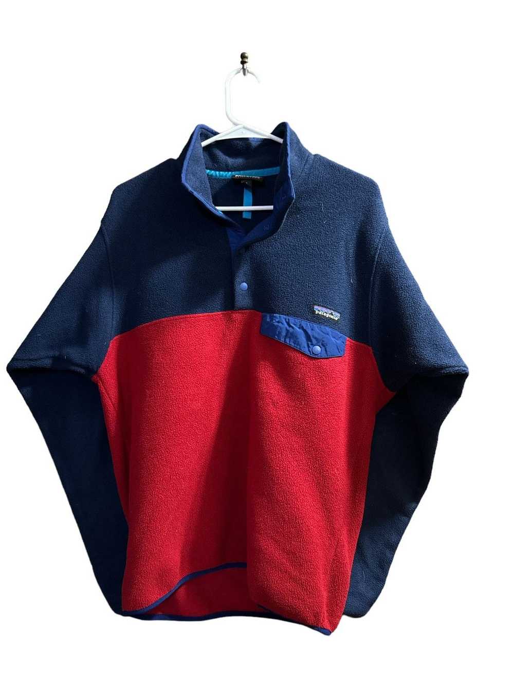 Patagonia Red & Blue Patagonia Synchilla Sweater - image 1