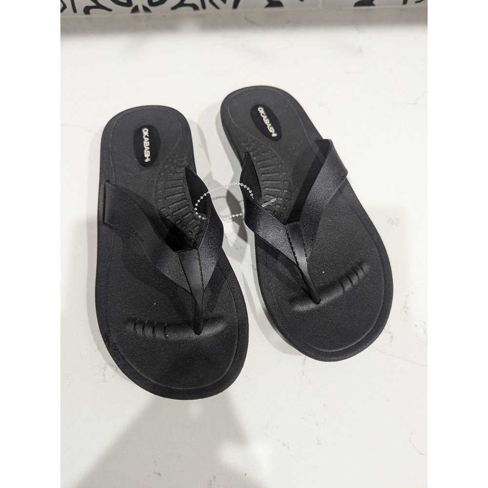 Other Okabashi Rubber Flip Flops Thong Sandals Bl… - image 1