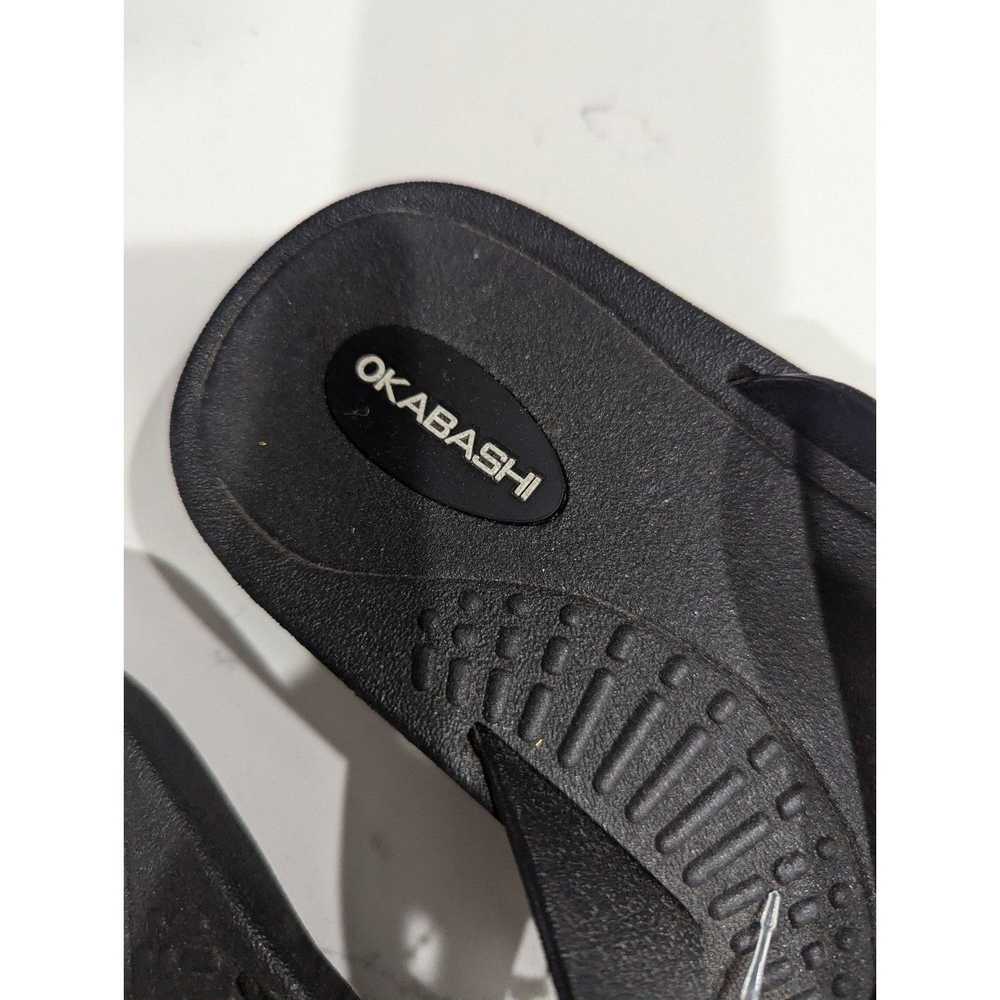 Other Okabashi Rubber Flip Flops Thong Sandals Bl… - image 2