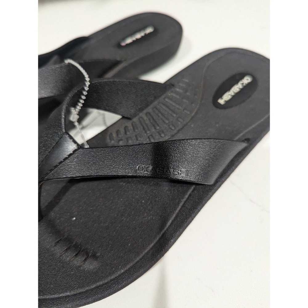 Other Okabashi Rubber Flip Flops Thong Sandals Bl… - image 3