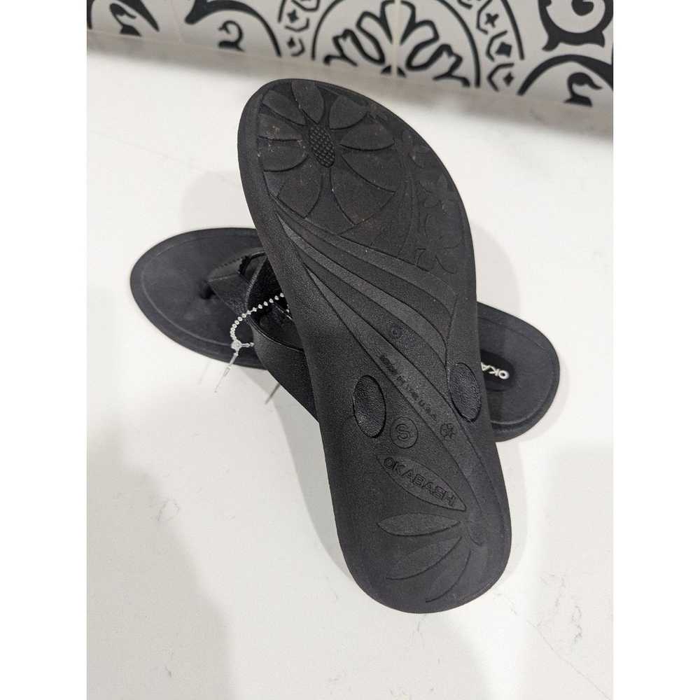 Other Okabashi Rubber Flip Flops Thong Sandals Bl… - image 4