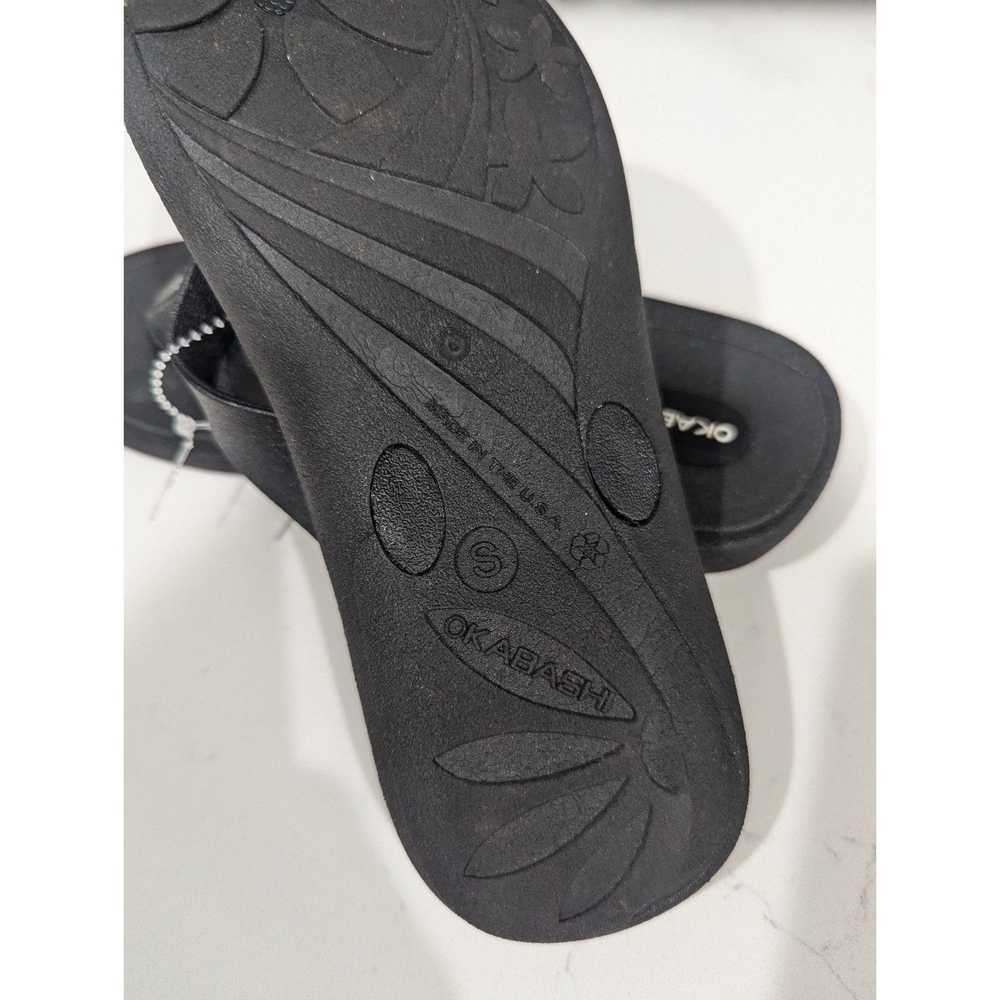 Other Okabashi Rubber Flip Flops Thong Sandals Bl… - image 5