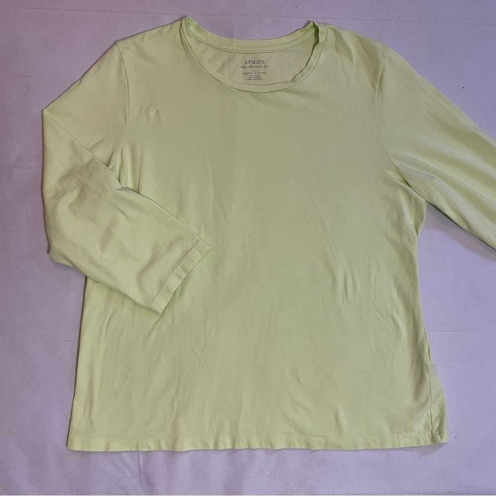 Chicos Chico's Collette 3/4-Sleeve Cotton Tee Siz… - image 7