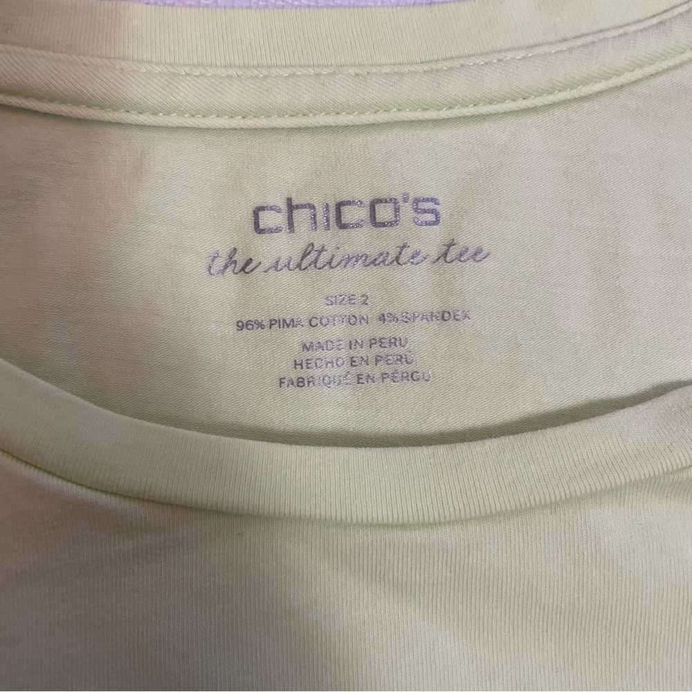 Chicos Chico's Collette 3/4-Sleeve Cotton Tee Siz… - image 8