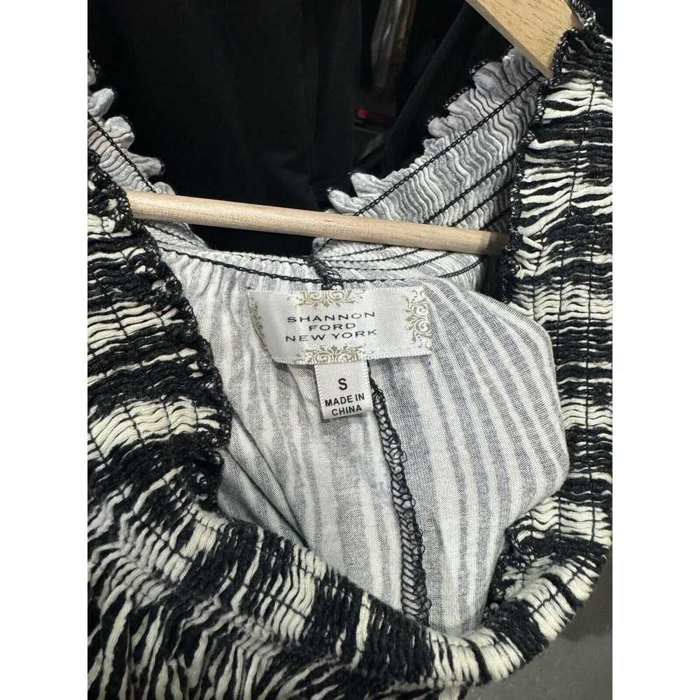 Other VTG Y2K Black White Striped Off Shoulder Fl… - image 2