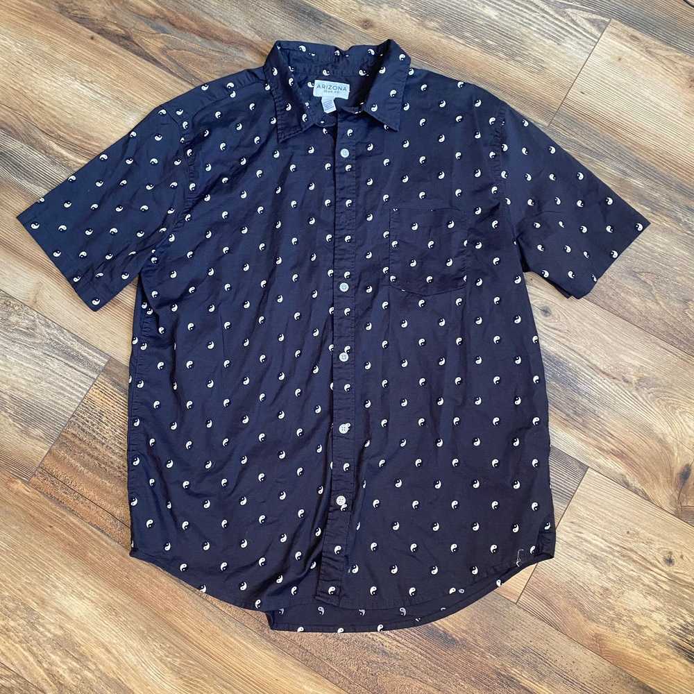 AriZona Yin Yang Retro Button Down Short Sleeve S… - image 2