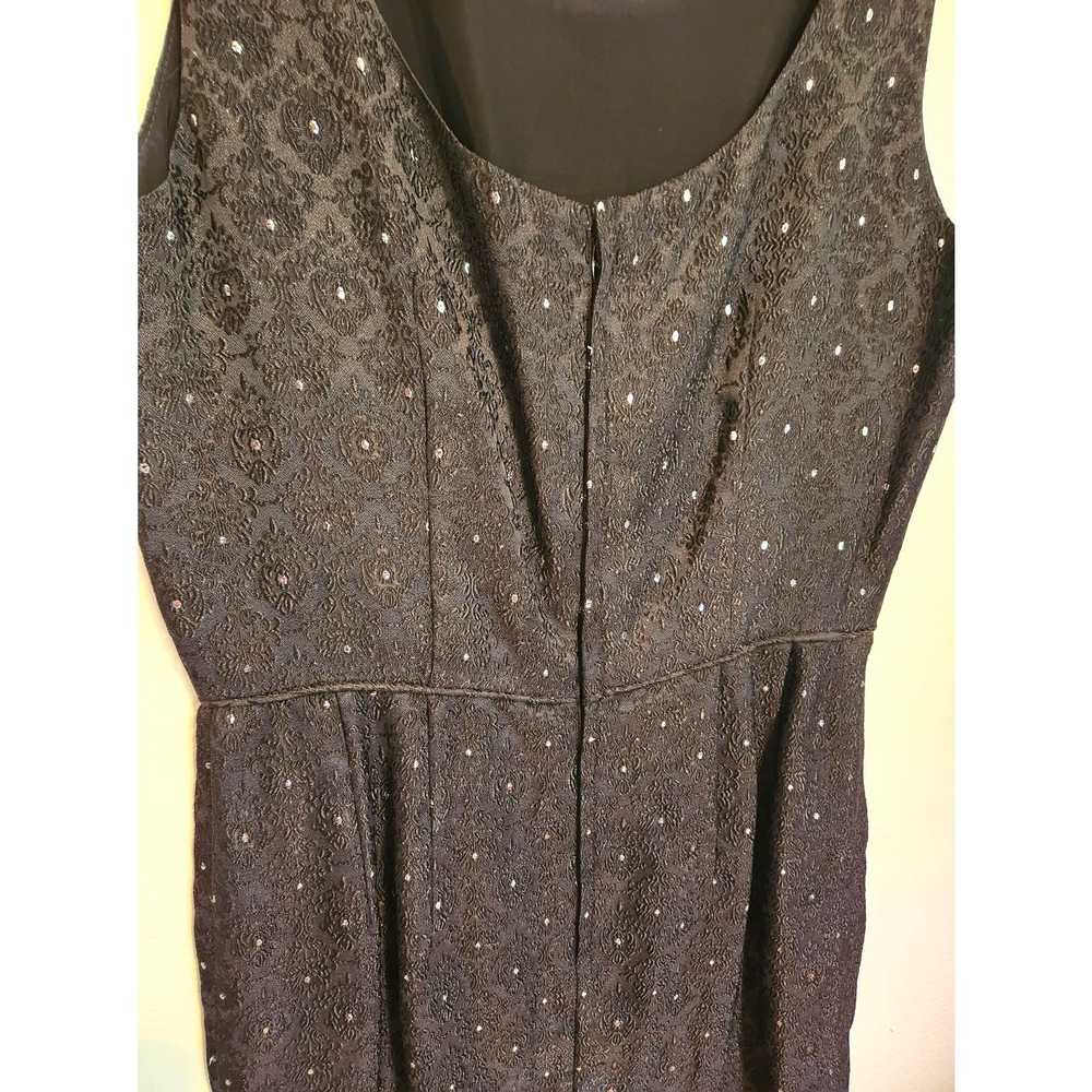 Vintage Vintage 1960s Black Sleeveless Brocade Co… - image 4