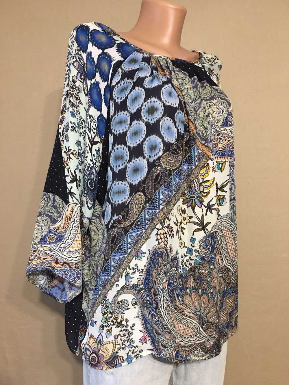 Etro × Luxury ETRO Milano Silk Paisley Design Blo… - image 3