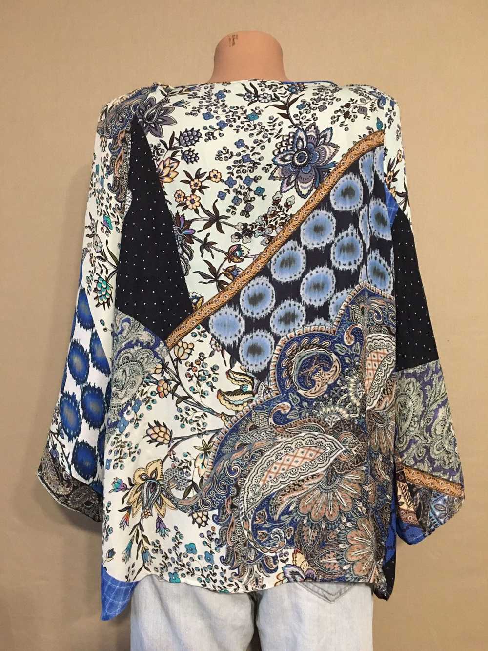 Etro × Luxury ETRO Milano Silk Paisley Design Blo… - image 4