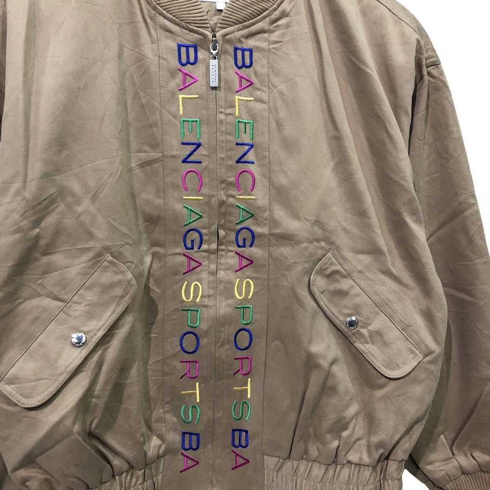 Balenciaga Balenciaga Rainbow Embroidered Bomber … - image 5