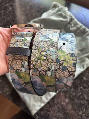 Gucci Floral Blue Gucci Monogram Belt