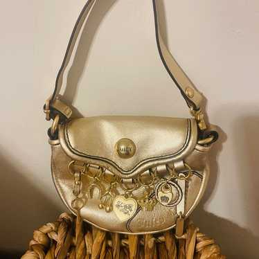 Y2K juicy online couture gold metalic charm purse