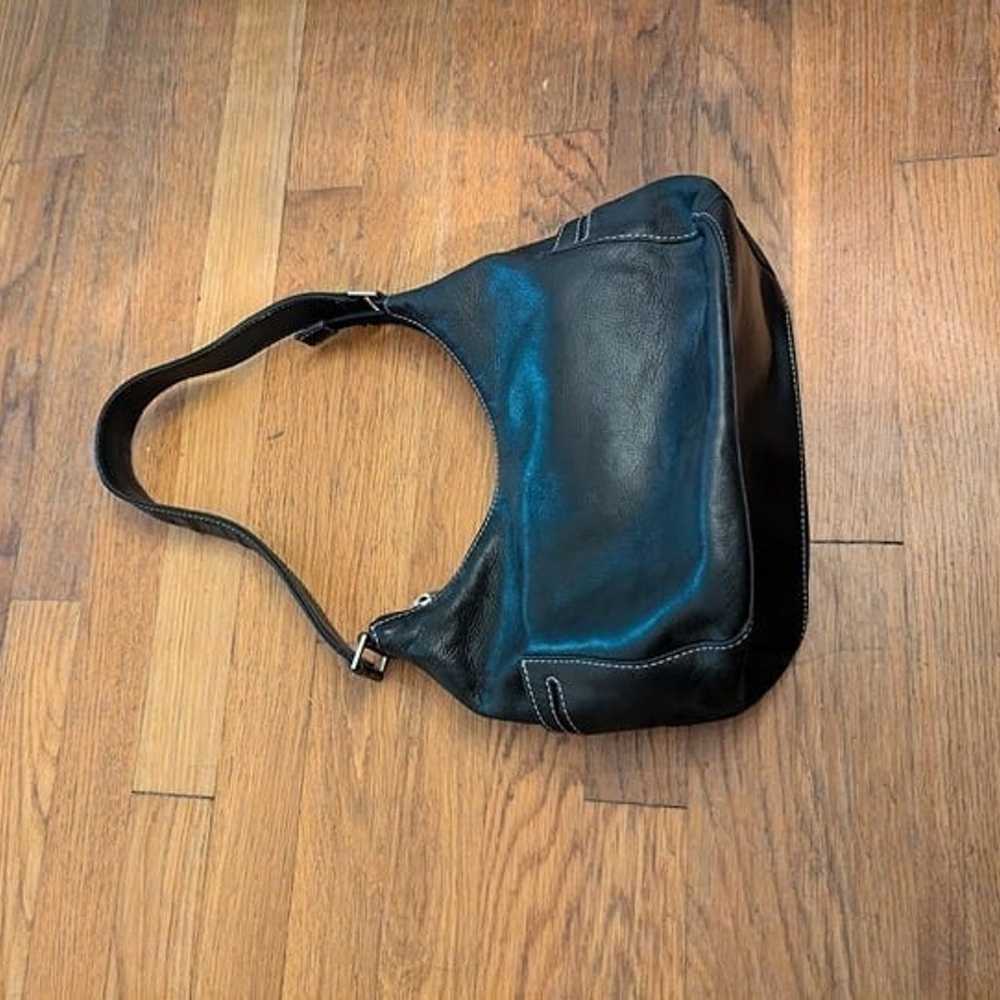 Vintage Black Leather Sonoma Shoulder Bag Authent… - image 2