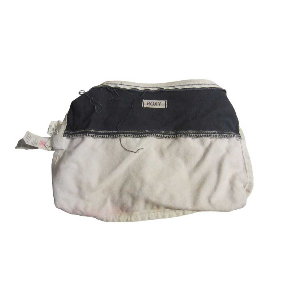 Roxy Blue And White Canvas Zip Up Clutch Make Up … - image 7