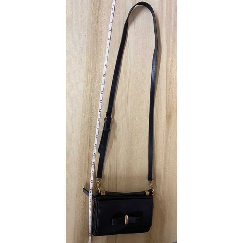 Vintage Black Faux Leather Crossbody Bag With Gol… - image 5