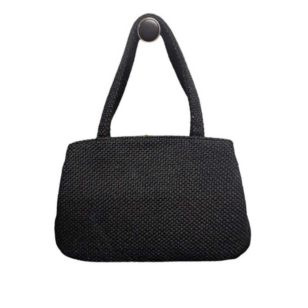 Vintage JR Florida Black Handbag Tweed Purse Clas… - image 2