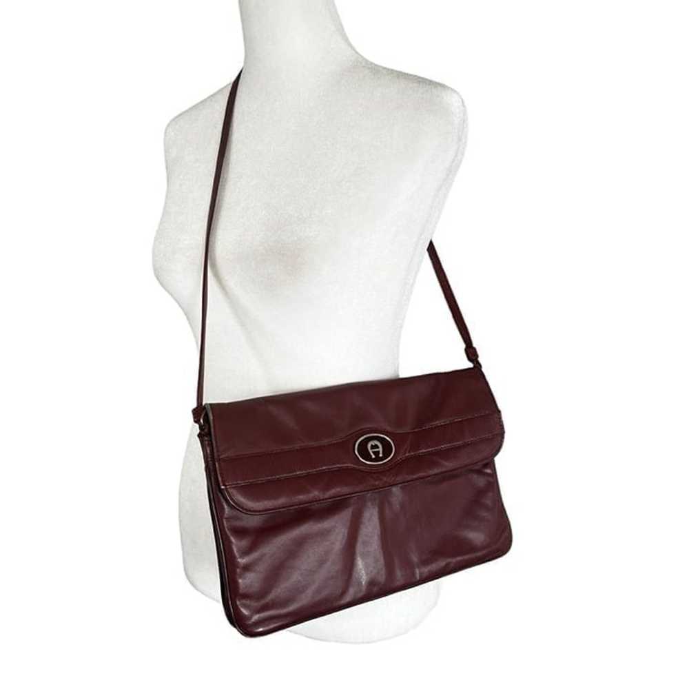 ETIENNE AIGNER vintage handmade leather shoulder … - image 2