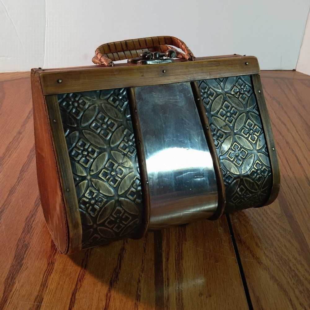 Ornate wooden and metal pocket book - image 12