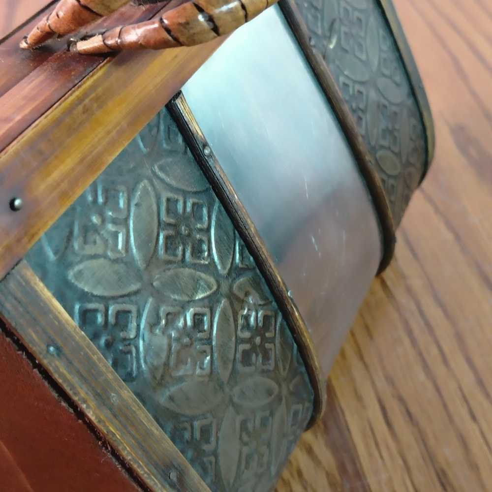 Ornate wooden and metal pocket book - image 2