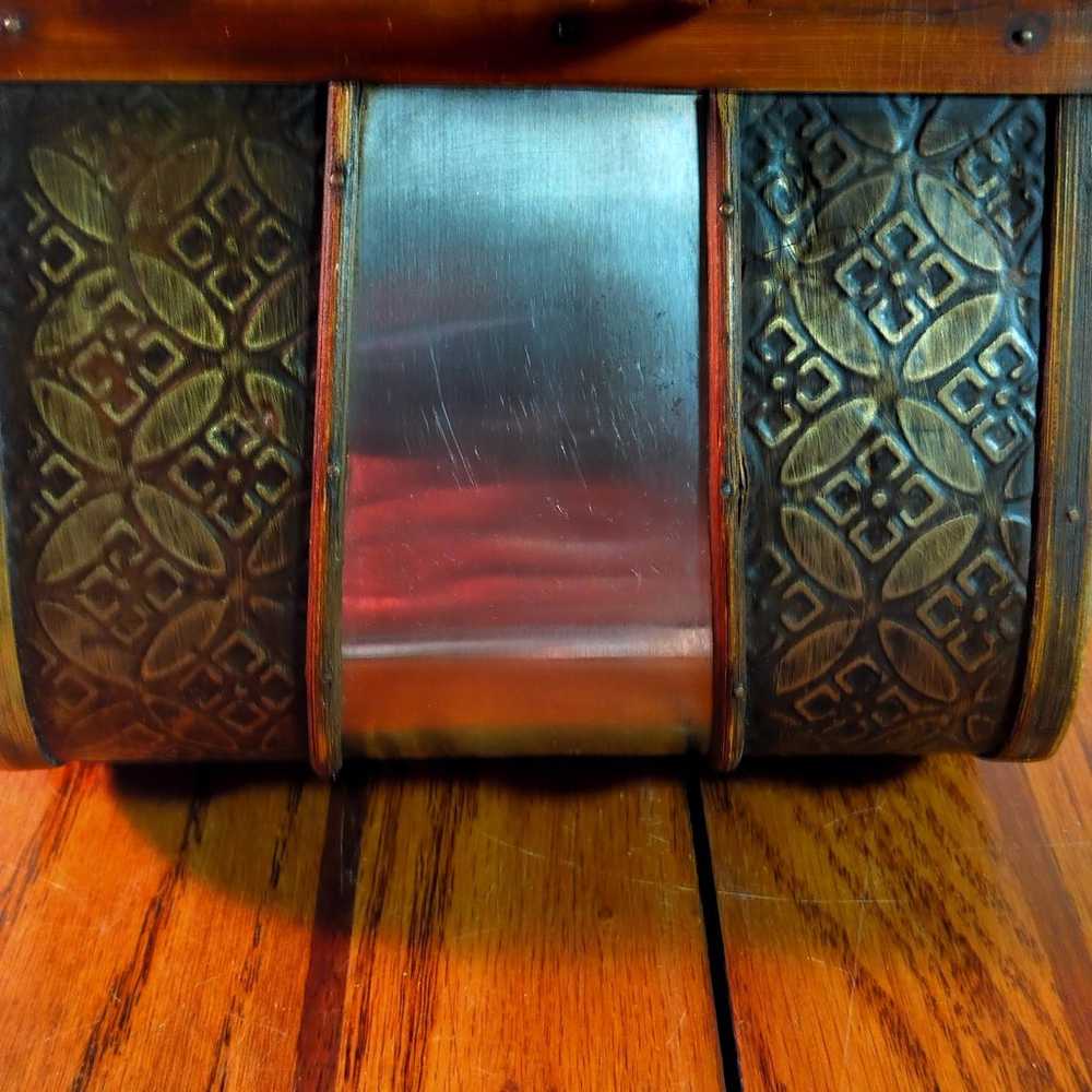 Ornate wooden and metal pocket book - image 4