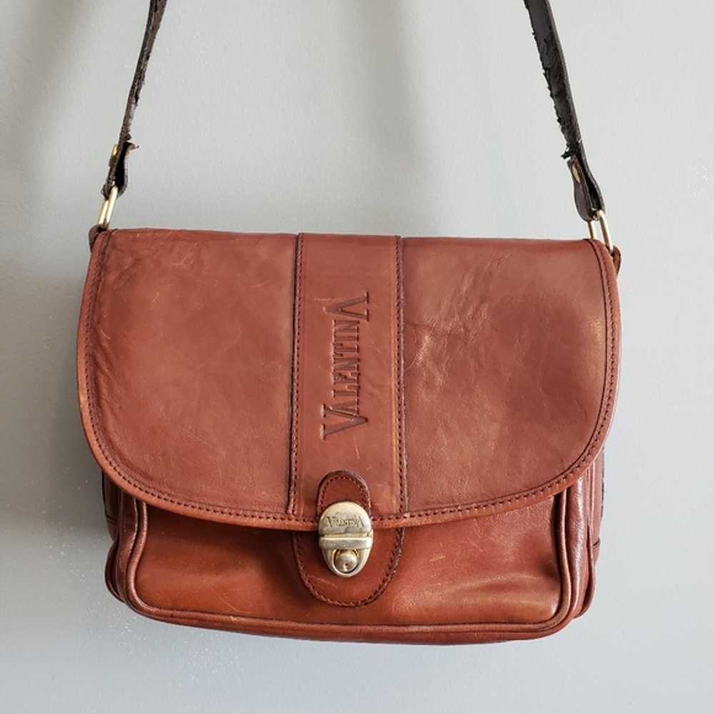 Vintage Valentina Leather Shoulder Bag/ Handbag P… - image 1