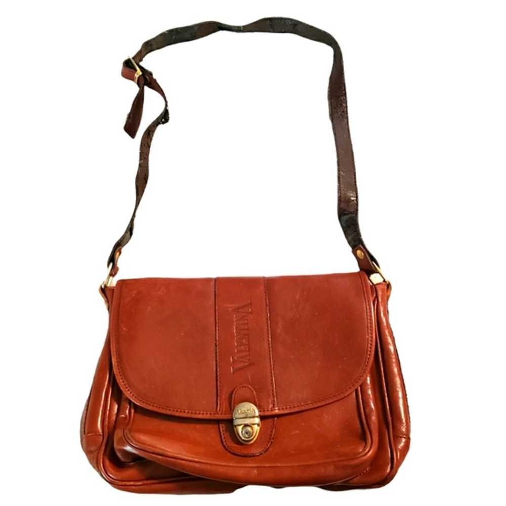 Vintage Valentina Leather Shoulder Bag/ Handbag P… - image 2