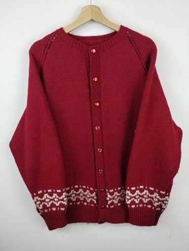 Cardigan × Coloured Cable Knit Sweater × Vintage … - image 1