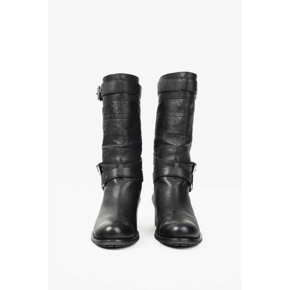 Dior Leather biker boots - image 3