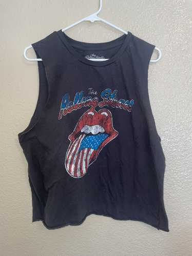 The Rolling Stones The Rolling Stones crop top tan