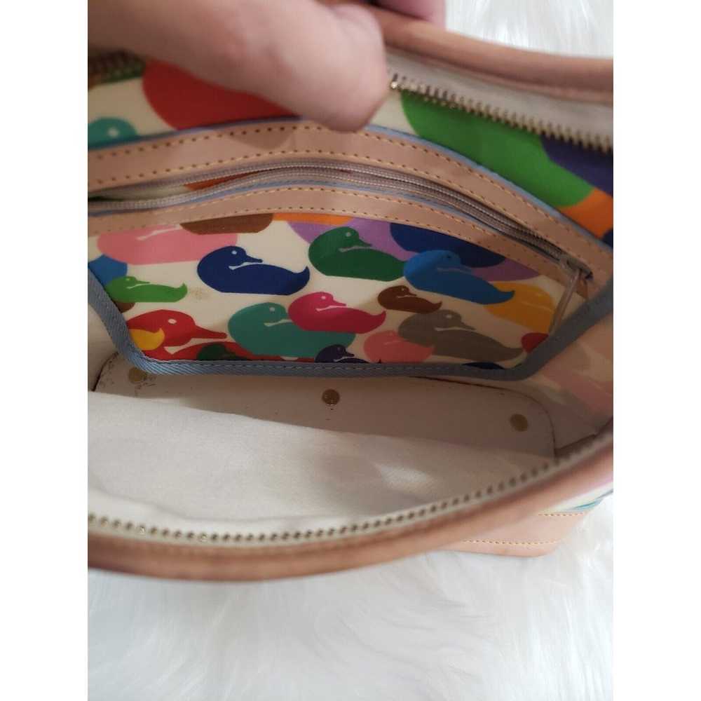 RARE Dooney And Bourke Wonder Duck Colorful Rainb… - image 12