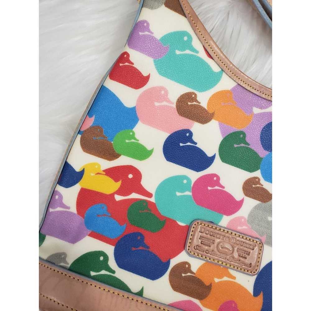 RARE Dooney And Bourke Wonder Duck Colorful Rainb… - image 2