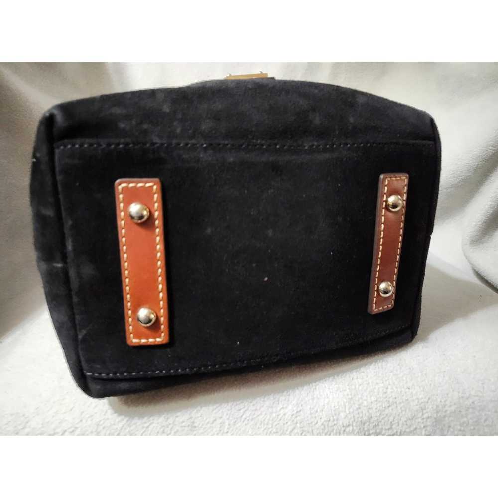 Vintage Dooney Bourke Suede Leather Black Brown P… - image 7