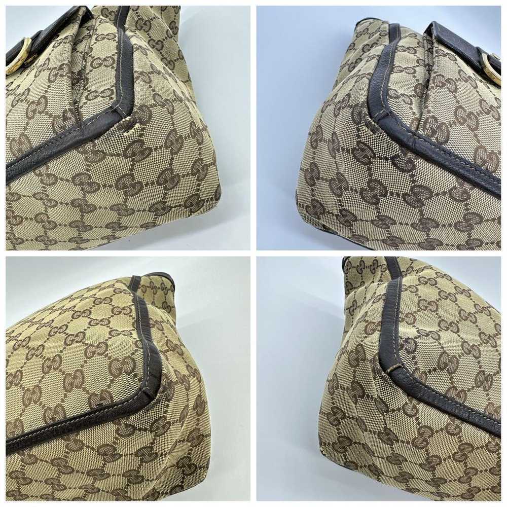 GUCCI tote bag GG canvas leather brown beige. - image 6