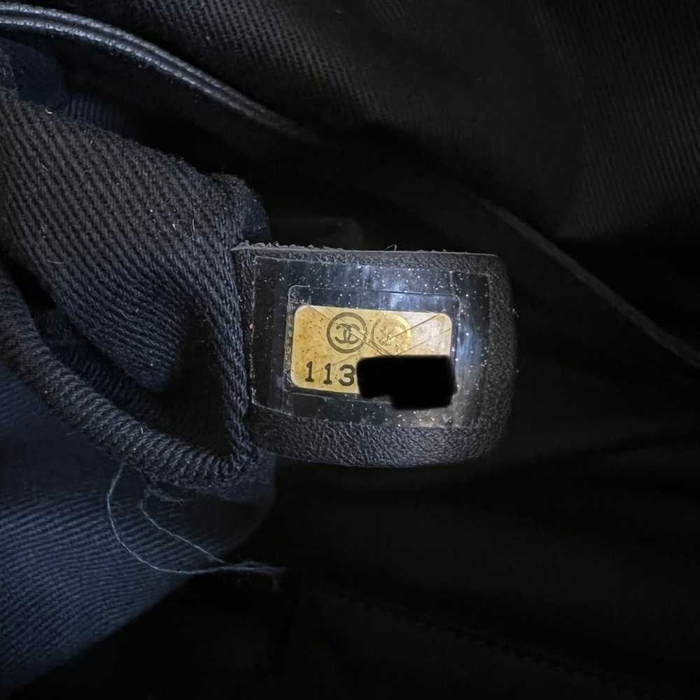 Authentic Chanel Black “PRESSE” Lambskin Leather … - image 6