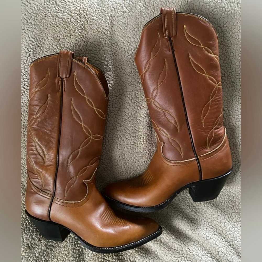 Vintage ‘70 Tony Lama Western Cowboy Knee High Po… - image 1