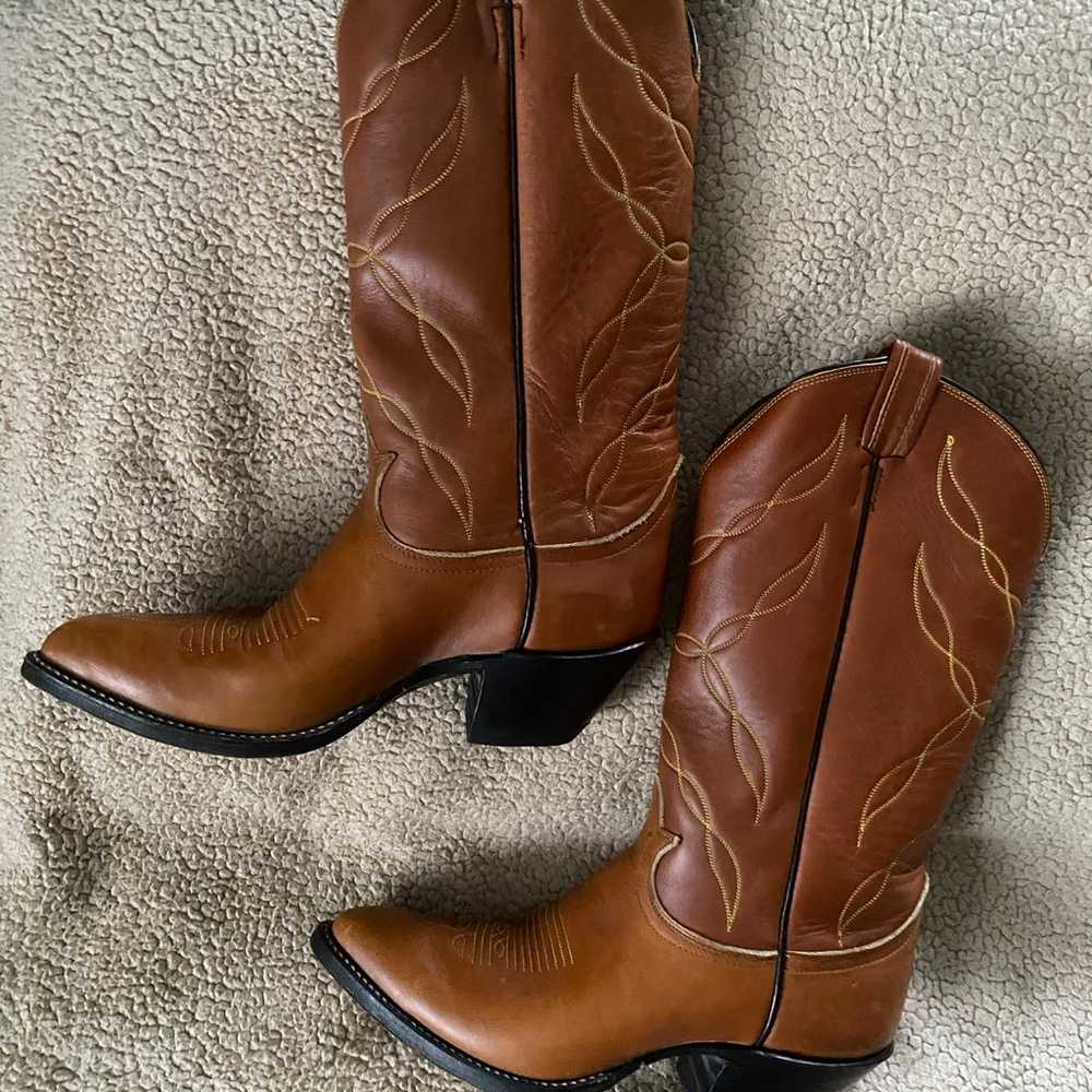 Vintage ‘70 Tony Lama Western Cowboy Knee High Po… - image 2