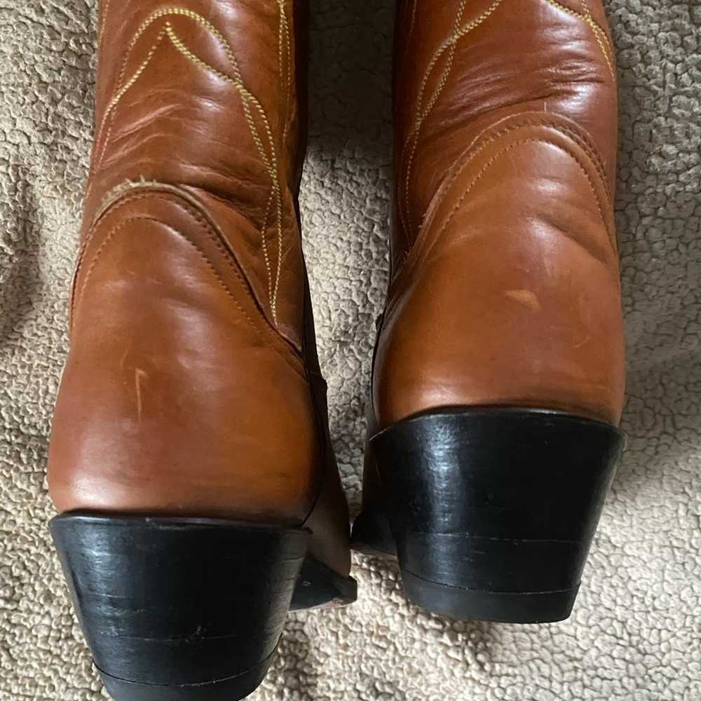 Vintage ‘70 Tony Lama Western Cowboy Knee High Po… - image 4