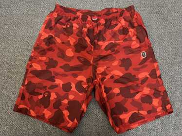 Bape Bape 1st Camo Swim Trunks Red XL - image 1