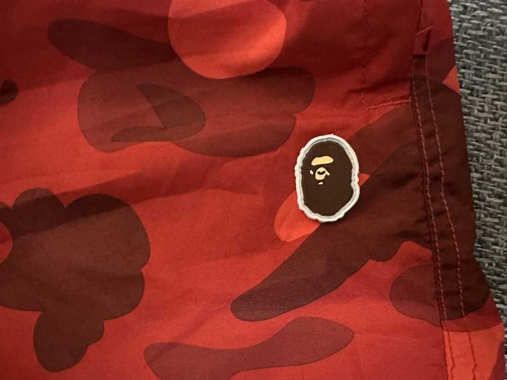 Bape Bape 1st Camo Swim Trunks Red XL - image 2