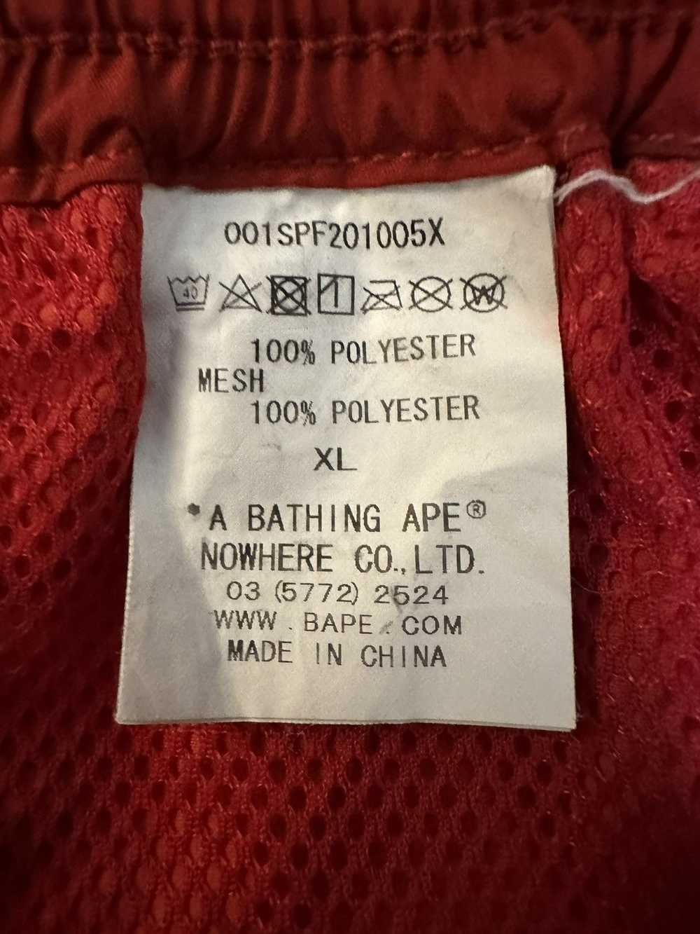 Bape Bape 1st Camo Swim Trunks Red XL - image 4