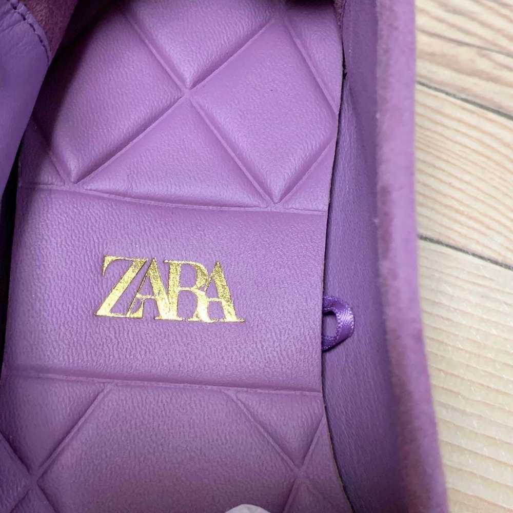 ♡ZARA♡ Zara Flat Shoes Ballet Shoes Purple - image 10