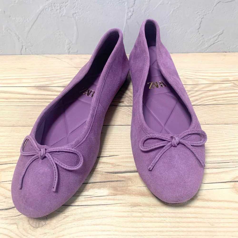 ♡ZARA♡ Zara Flat Shoes Ballet Shoes Purple - image 2