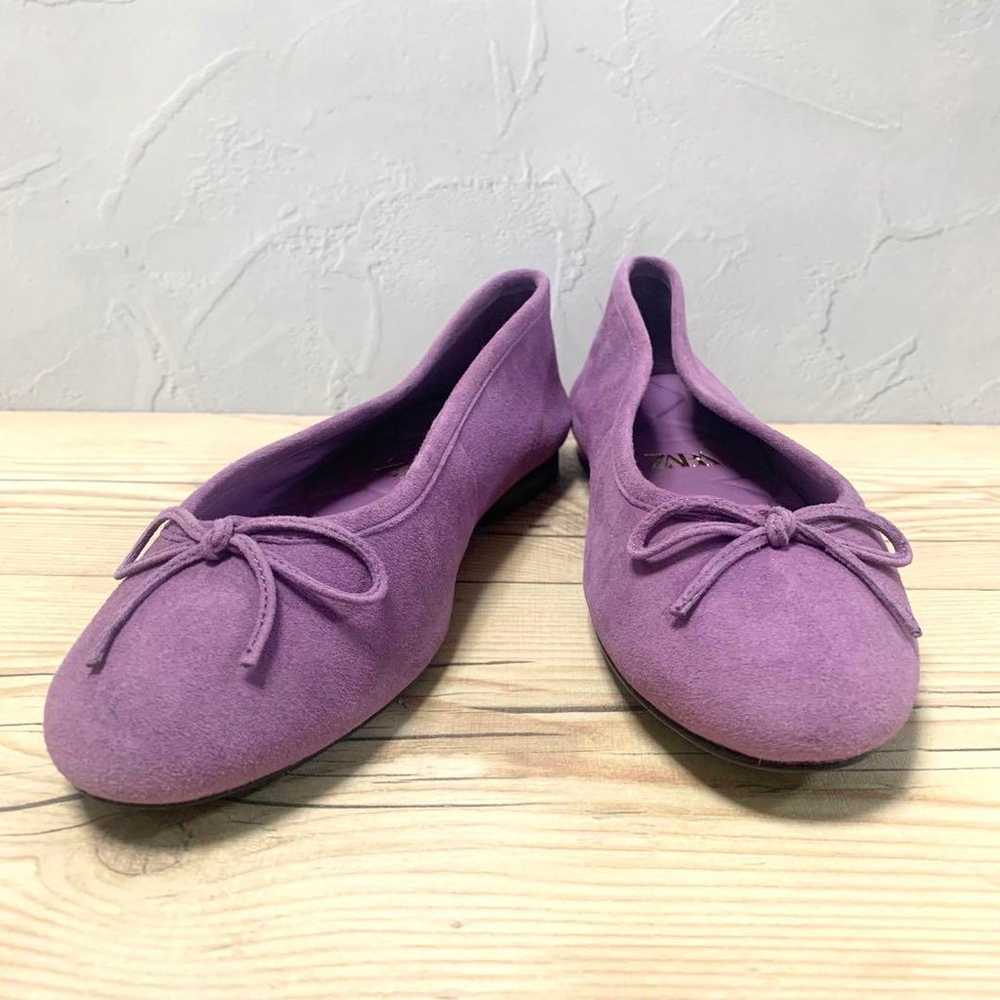 ♡ZARA♡ Zara Flat Shoes Ballet Shoes Purple - image 3