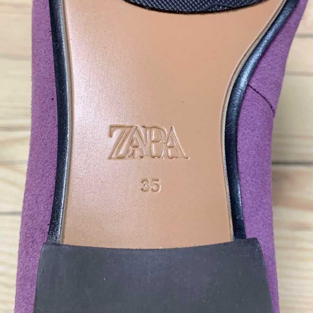 ♡ZARA♡ Zara Flat Shoes Ballet Shoes Purple - image 9