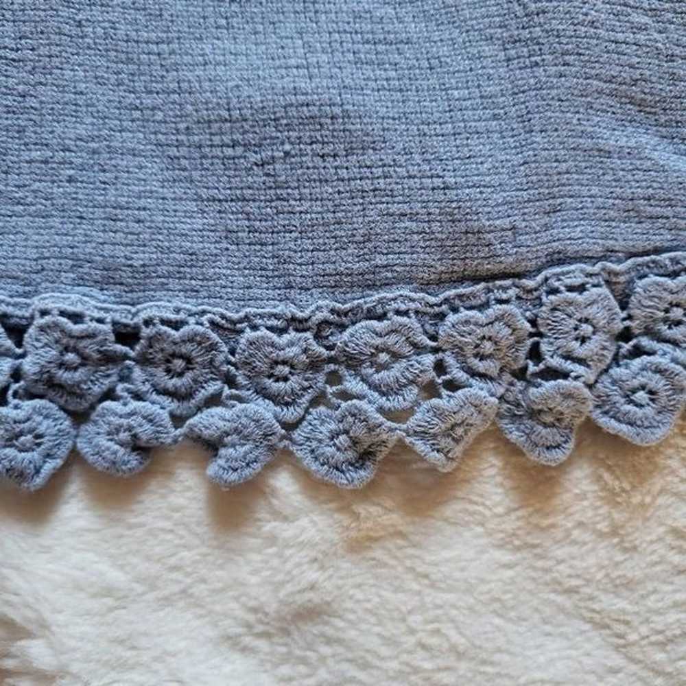 Light Blue Vintage Lace Top - image 7