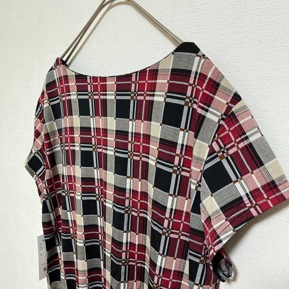 Women's 40 tunic mini dress, red and black check … - image 12