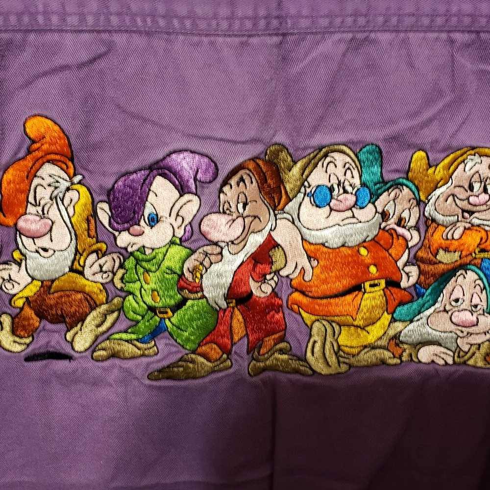 RARE Vintage 90s Disney store Embroidered Seven D… - image 5