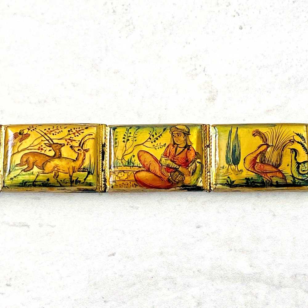 Antique Art Deco Persian Story Bracelet In Origin… - image 1